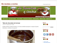 Tablet Screenshot of derecetasycocina.com